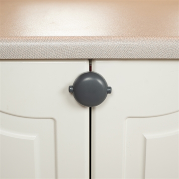 Adhesive Double Cabinet Door Lock SC810 - Mørkegrå